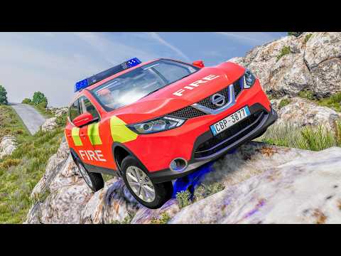 Realistic Car Cliff Drops #48 - BeamNG Drive Crashes | CrashBoomPunk