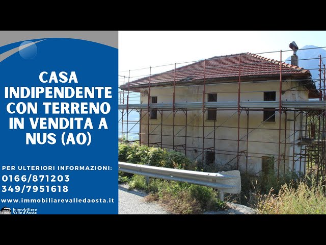 Casa indipendente con terreno in posizione panoramica in vendita a Nus (AO)