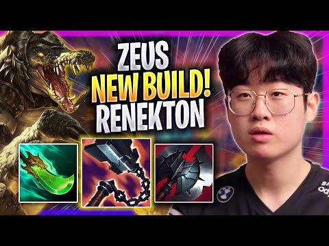 ZEUS TRIES NEW RENEKTON BUILD! - T1 Zeus Plays Renekton TOP vs Gnar! | Season 2023