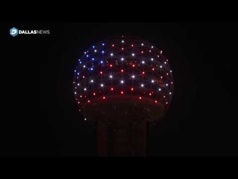 Reunion Tower honors the late President George H. W. Bush