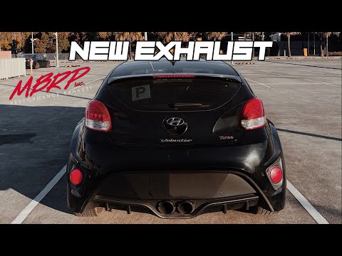 INSTALLING the MBRP EXHAUST on the GF'S VELOSTER TURBO!