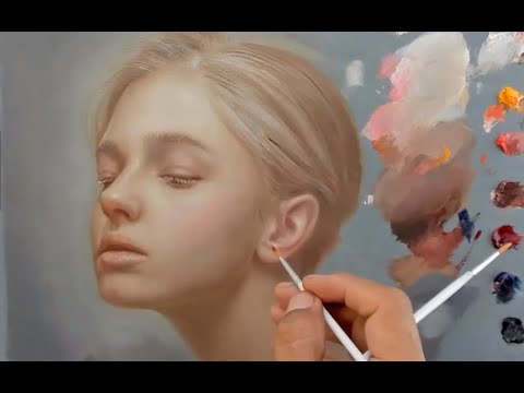 One session oil painting