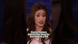 Emmy Rossum Admits She Sang for Hot Dogs as a Kid – Conan Can’t Stop Laughing!