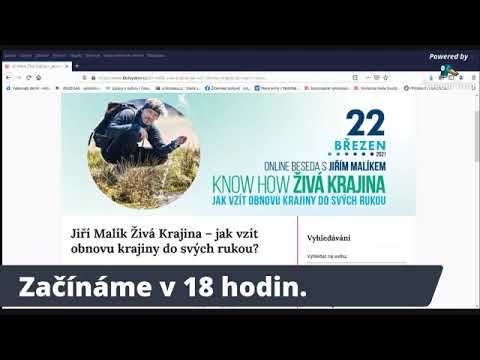 20210322 Jiří Malík: Živá Krajina – jak vzít obnovu krajiny do svých rukou?