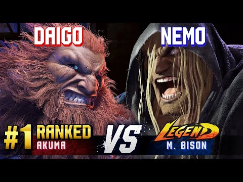 SF6 ▰ DAIGO (#1 Ranked Akuma) vs NEMO (M.Bison) ▰ High Level Gameplay