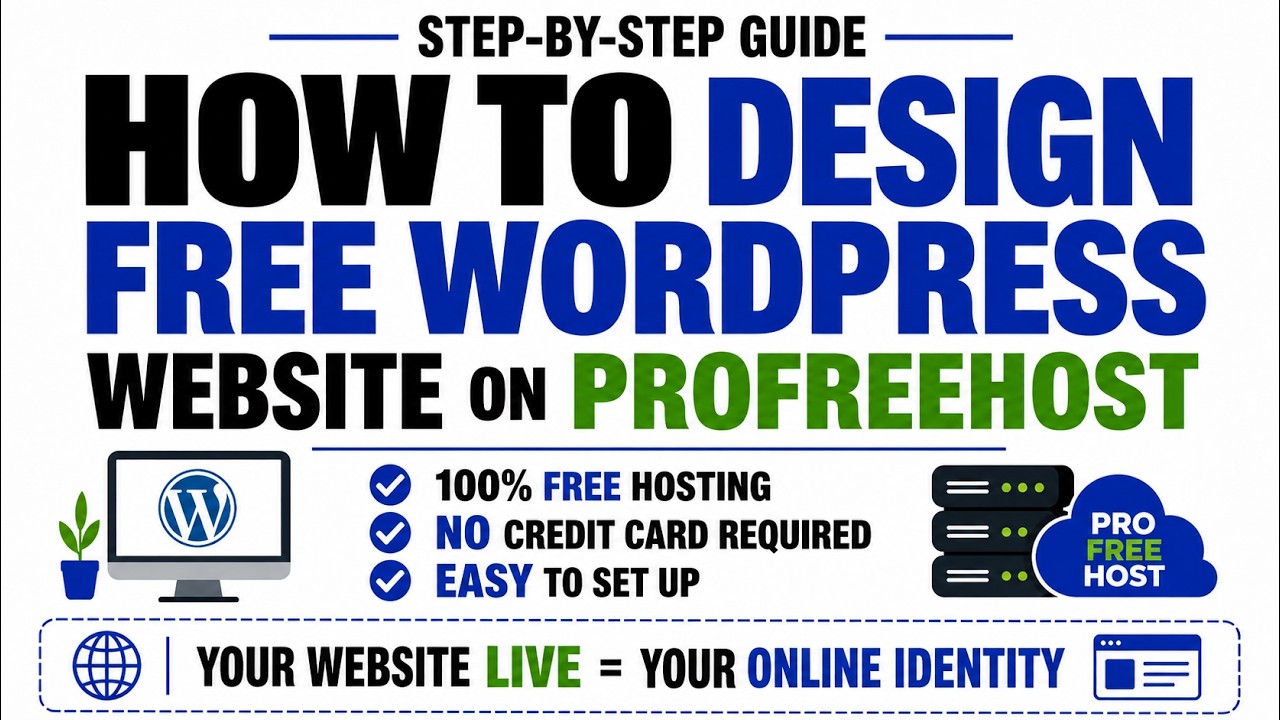 100% FREE WordPress Website Design Tutorial | ProFreeHost + WordPress