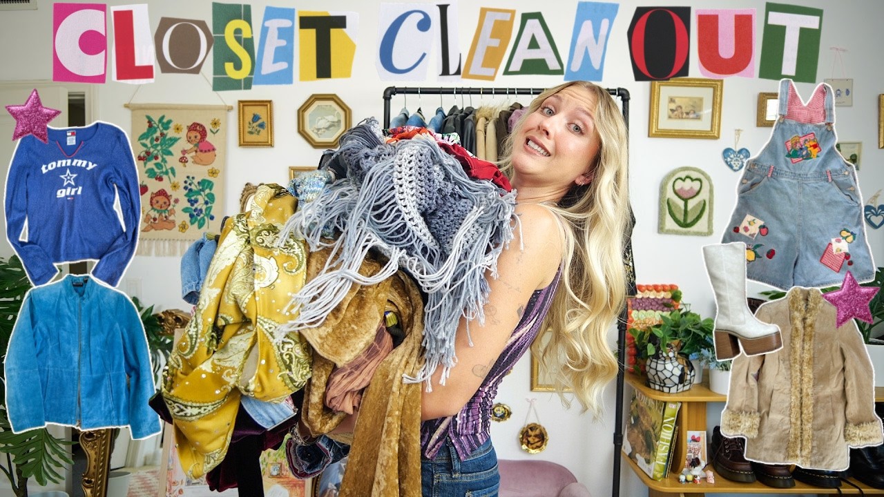 MAJOR CLOSET CLEAN OUT FOR SPRING 🌷 decluttering + trying on my clothes