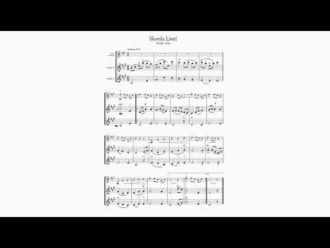 Nu Ska Vi Skörda Linet Idag violin duo (score follow)