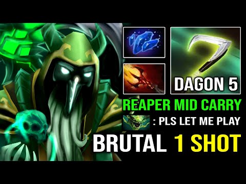 If You See this Necrophos Just Run or Instant 1 Shot | WTF Dagon 5 Brutal Burst Reaper EZ Mid Dota 2