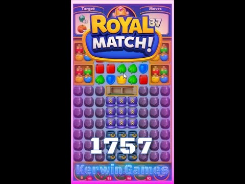 Royal Match Level 1757 - No Boosters Gameplay