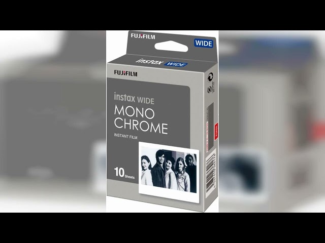 Vídeo relacionado con Fujifilm Instax Wide Monochrome - Película instantánea, color negro