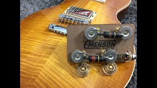 Video thumbnail for Emerson Custom Prewired Kit - Lespaul Long Shaft - (LP-BB-Long). by Rodrigo Mellegari