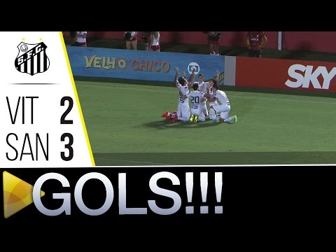 Vitória 2 x 3 Santos | GOLS | Brasileirão (24/07/16)