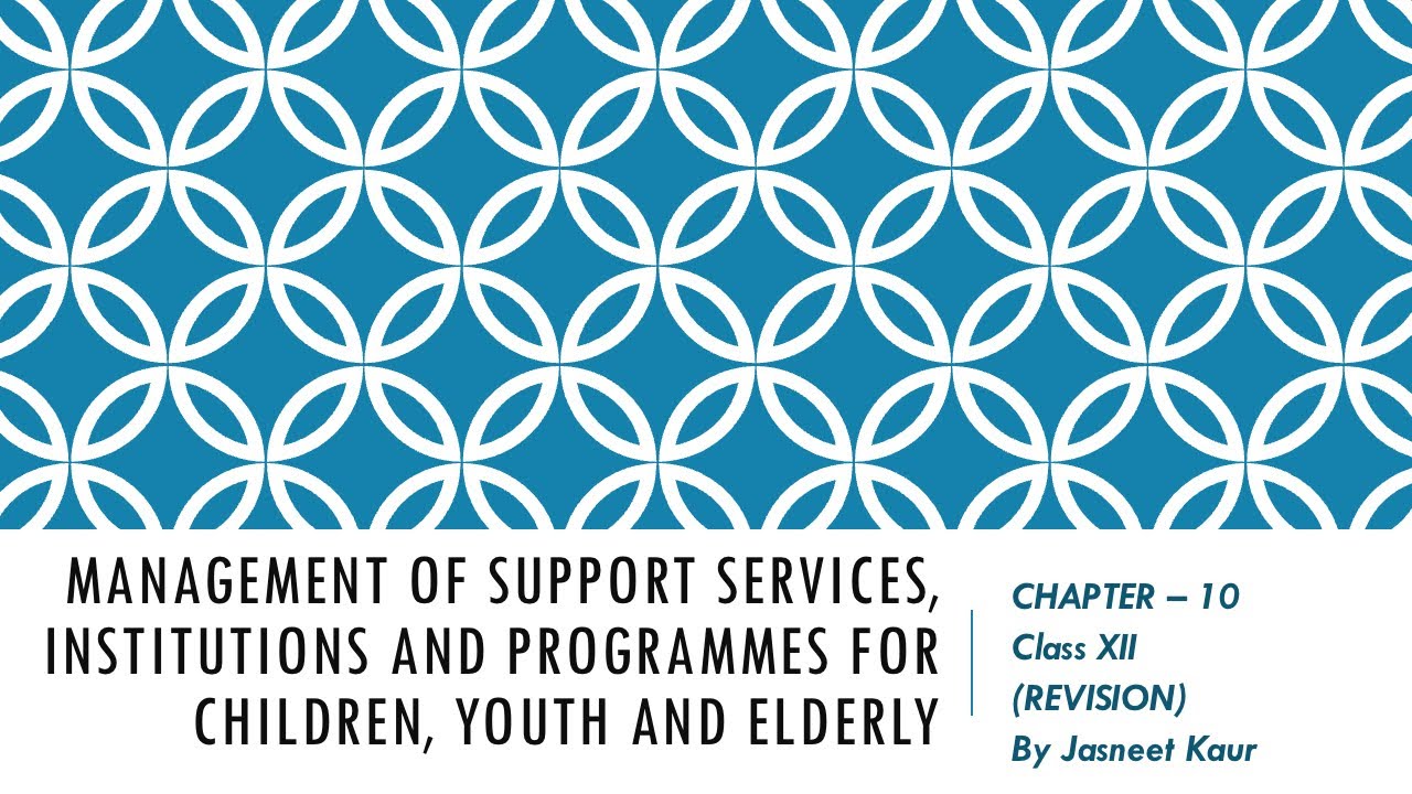 Management of Support Services,Institutions and Programmes for Children, Youth and Elderly |Revision