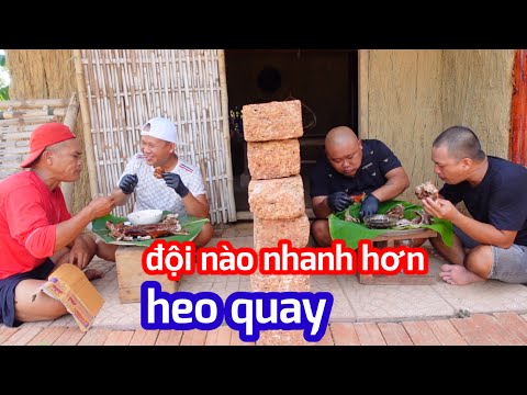 Tranh Tài Heo Quay 10kg Đội Nào Nhanh Hơn | SON DUOC VLOG