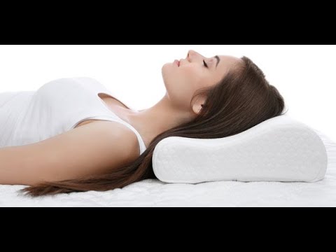 Soho contour memory foam pillow (beige, 20x13x4 inches), siz...