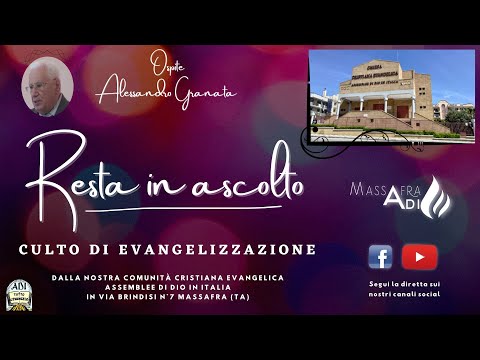 Culto di Domenica, 11 settembre 2022, Frat. ospite Alessandro Granata