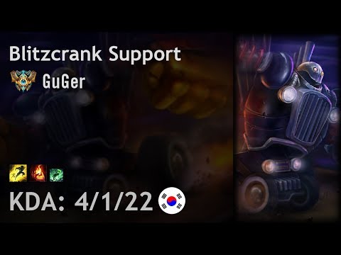Blitzcrank Support vs Janna - GuGer - KR Challenger Patch 7.16