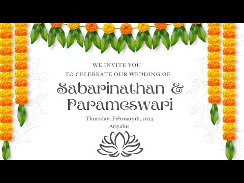 Sabarinathan Weds Parameswari