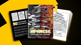 Japanese Coloring Book - 50 Coloring Pages for Adults & Teens