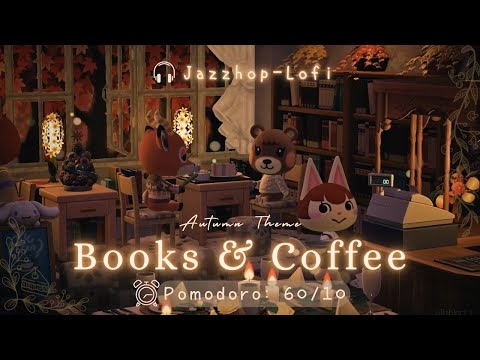 ⏰️Pomodoro 60/10 • Study session ▪️Jazzhop & Lofi chill music▪️fireplace & windy ambience 🎧🍂