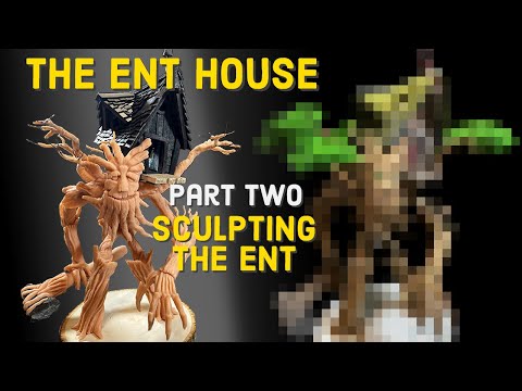 Hobbit Tree House on an Ent - Polymer Clay Diorama - Part 2