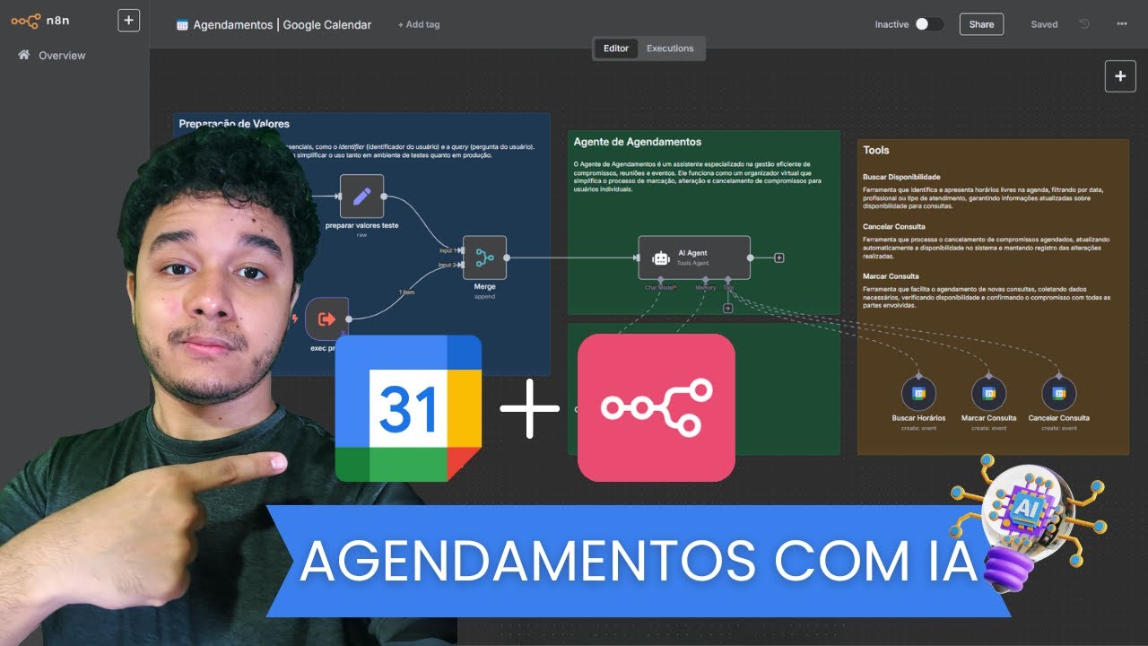 IA de Agendamentos - Como Integrar Google Calendar com IA usando N8N