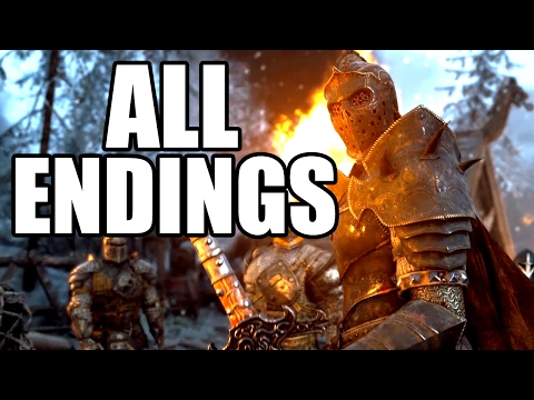 FOR HONOR - All Endings - Knight/Viking/Samurai Ending