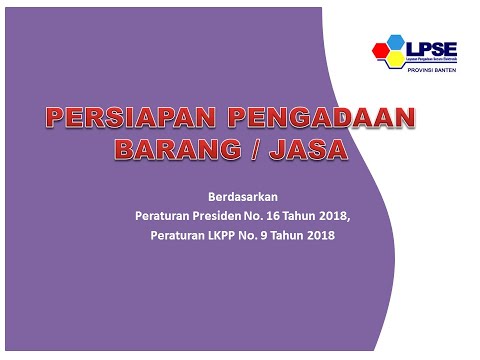    Persiapan Pengadaan Barang Jasa