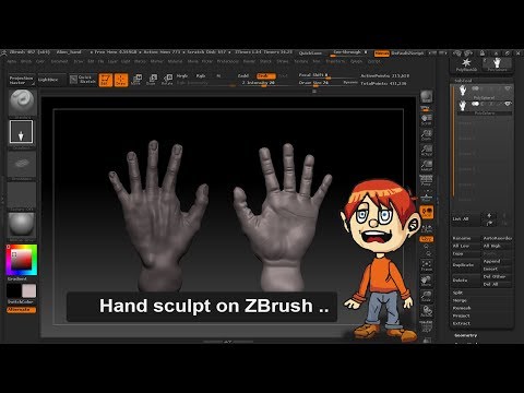 Make Hand on ZBrush 4R7