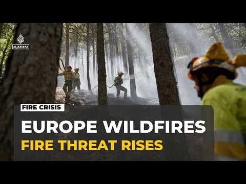 Europe wildfires: Fire crews continue to battle flames in south