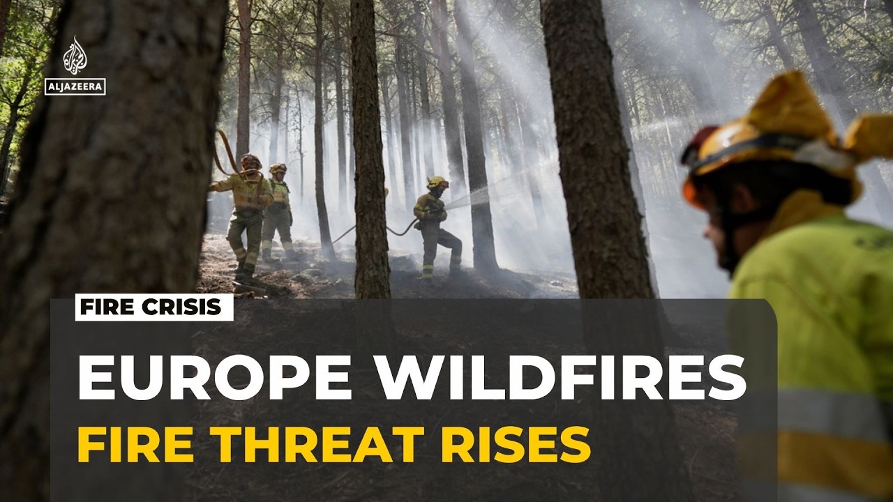 Europe wildfires: Fire crews continue to battle flames in south