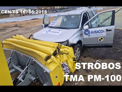 Crash test polskiej poduszki zderzeniowej TMA 100 km/h - 2000 kg Suv.