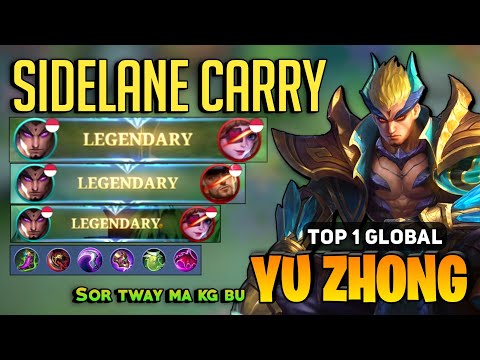 Offlane Yu zhong Legendary Gameplay [ Top 1  Global Yu Zhong Best Build ] Sor tway ma kg bu - MLBB