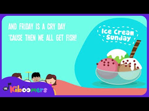 Ice Cream Sunday Song for Kids | Teach Days of the Week to Children | The Kiboomers