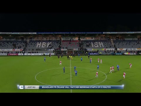 Allsvensk match fick avbrytas när brandlarmet gick - Nyheterna (TV4)