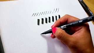 Brush calligraphy tips: How to hold your brush pen at an angle