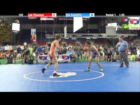 Junior 132 - Lyle Plummer (Ohio) vs. Dan Radcliffe (Illinois)