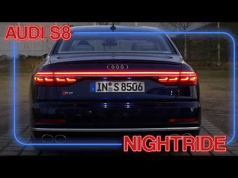 Pure Audi S8 Autobahn night driving