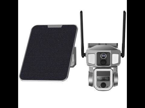 20X+2K Dual Lens Outdoor Surveillance Solar Wireless Security Wifi 4g Dual Ip Cctv Solar Camera