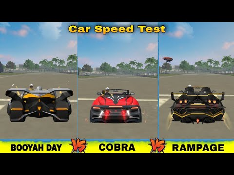 Thumbnail for FREE FIRE CAR SPEED TEST | BOOYAH DAY CAR VS COBRA CAR VS RAMPAGE CAR - GARENA FREE FIRE by Cobra (car)