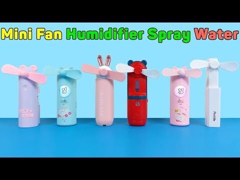 Mini Fan Humidifier Spray Water - Handheld Misting Fan, Strong Wind For Travel | Unboxing And Review