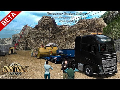 Euro Truck Simulator 2 Excavator Bucket Delivery From Prague to Nuremberg