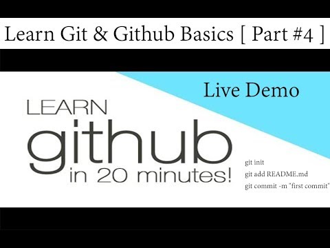 Learn Git Github Basics commands Part 4 live Demo in 20 Minutes