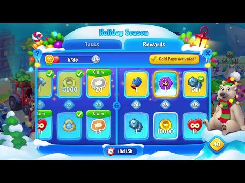 @Fishdom Win Strikes Atlantis Cup Stage 20 - 22. Holiday Season Event Level 23 Unlocked.