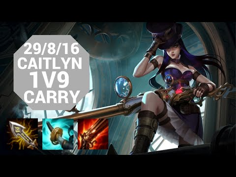 caitlyn does damage... | 1v9 Carry Pentakill