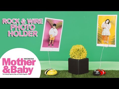 DIY Rock & Wire Photo Holder 