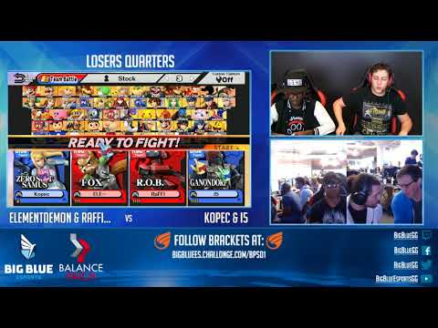 Balance Patch Smash 4 Doubles - Kopec + i5 vs Raffi-X + ElementDemon - Losers Quarters