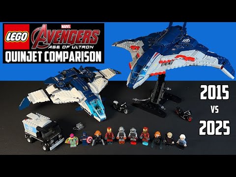 COMPARISON: LEGO Avengers: Age of Ultron QUINJET (2015 vs 2025)