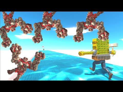 RAIN OF EXPLOSIVE LAVA GOLEM AGAINST UNITS - ANIMAL REVOLT BATTLE SIMULATOR